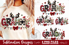 Rustic Christmas Names GRANNY, GRAMMY, GRAM &amp; GRANDMA PNGs Product Image 2