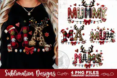 Christmas Mum Sublimation MAMS MUMMY MA MUM PNG Designs Product Image 3