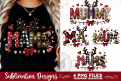 Christmas Mum Sublimation MAMS MUMMY MA MUM PNG Designs Product Image 4