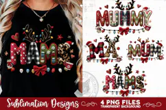 Christmas Mum Sublimation MAMS MUMMY MA MUM PNG Designs Product Image 4