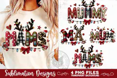 Christmas Mum Sublimation MAMS MUMMY MA MUM PNG Designs Product Image 5