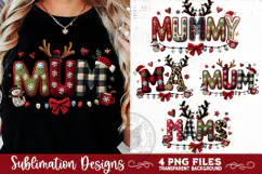 Christmas Mum Sublimation MAMS MUMMY MA MUM PNG Designs Product Image 6