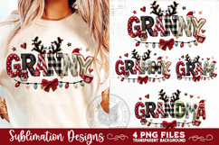Rustic Christmas Names GRANNY, GRAMMY, GRAM &amp; GRANDMA PNGs Product Image 3