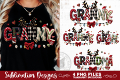 Rustic Christmas Names GRANNY, GRAMMY, GRAM &amp; GRANDMA PNGs Product Image 4