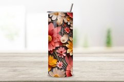 3D Wildflowers Tumbler Wrap | Seamless Wrap Design, spring Product Image 2