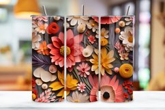 3D Wildflowers Tumbler Wrap | Seamless Wrap Design, spring Product Image 3