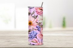 3D Wildflowers Tumbler Wrap | Seamless spring floral Product Image 2