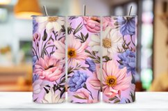3D Wildflowers Tumbler Wrap | Seamless spring floral Product Image 3