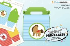 Printable Farm animals favor box - Printable Party Product Image 1