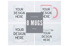 Mug Mockup 11 Oz 15 oz Enamel Blank White Coffee Cup Bundle Product Image 2