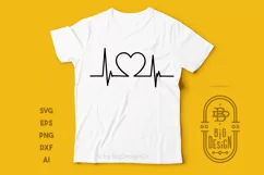 Heartbeat Pulse SVG | Valentine's Day Gifts| Nurse SVG File Product Image 2