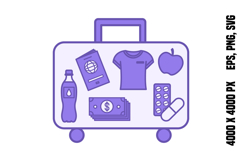 Colored Emergency Supplies Icon Product Image 1