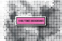 9 Halftone backrounds +BONUS. Product Image 4