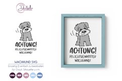 Hund SVG | Achtung! Pflichtbewusster Wachhund Product Image 1