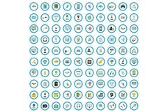 100 seo icons set, flat style Product Image 1