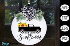Home Grown Sunflowers SVG, Farmhouse Sign SVG Product Image 1