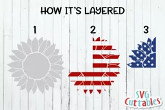 Fourth of July SVG | Flag Sunflower | Shirt Design Product Image 2