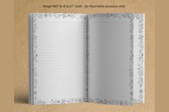 8.5x11&quot; FLORAL LINED COLORING Interior Template | Amazon KDP Product Image 7