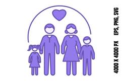 Colored Family Icon Product Image 1