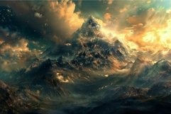 Majestic mountain landscape at sunset Product Image 1