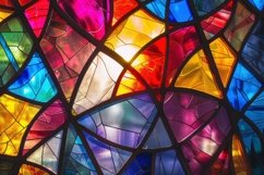 Colorful Stained Glass Window Background Wallpaper Product Image 1