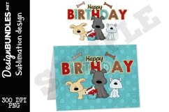 Happy Birthday Dogs Sublimation Design Product Image 1