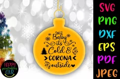 Christmas Quarantine SVG- Christmas Quarantine Ornaments SVG Product Image 1