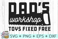 Dad's Workshop Toys Fixed Free SVG DXF PNG EPS Cutting Files Product Image 2