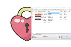 Heart Locket Machine Embroidery Design 2 Sizes Product Image 2