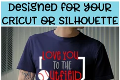 Love You to the Outfield and Back - A Baseball Cut File Product Image 2