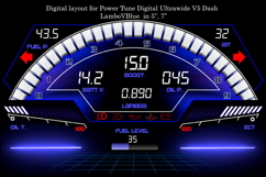 Digital Layout for Power Tune Digital Ultrawide V5 Dash Product Image 1