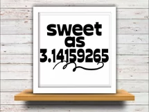 Teacher svg SVG DXF JPEG Silhouette Cameo Cricut math svg iron on Sweet as Pi svg Product Image 2