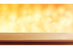 Wood Table Top Vector. Orange, Autumn Product Image 1