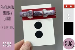 Snowman Money card | Paper cutting | Christmas Money card Product Image 1