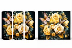 Butterflies Tumbler Design. Flowers Tumbler Sublimation Product Image 2