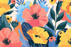 Colorful Floral Pattern Background Wallpaper Product Image 1