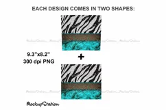 Western Zebra 20oz Skinny Tumbler Design Sublimation PNG Product Image 3