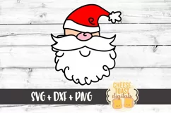 Cute Santa Face - Christmas SVG Files - SVG PNG DXF Product Image 2