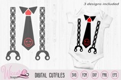 Valentine Baby tie and suspender svg Product Image 3