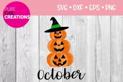 Fall SVG|October|Fall Month SVG|SVG DXF PNG EPS|Halloween Product Image 1
