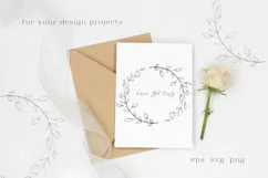 Floral wreath SVG, PNG. Hand drawn doodle flowers Product Image 3