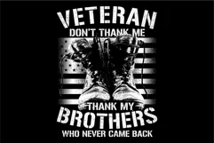 Veteran Don't Thank Me - USA Military Veterans T-Shirt Product Image 2