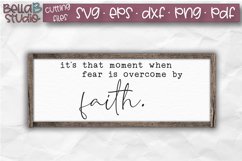 Faith SVG, Faith Over Fear SVG File, Wood Sign Cut File Product Image 1