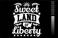 Typography American Themes - Sweet Land Of Liberty Product Image 2