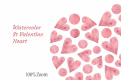 St Valentine's day Watercolor Heart clipart Product Image 3