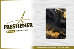 Elegant black gold abstract marble texture air freshener png Product Image 1