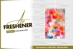 Abstract watercolor floral design for air freshener png Product Image 1