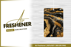Black and gold glittering fluid abstract Air Freshener Product Image 1