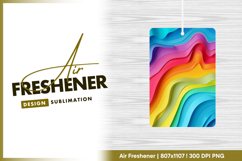 Colorful abstract wave background air freshener png Product Image 1