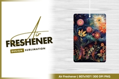 Embroidered Floral Illustration with Orange air freshener Product Image 1